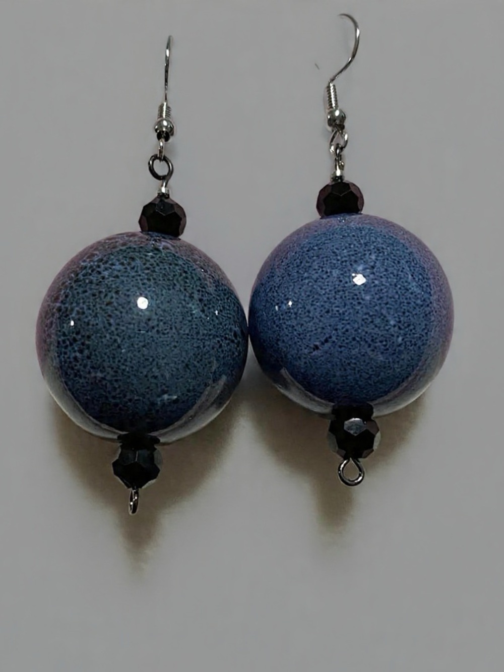 Good Vibes Only Blue Sphere Drop Earrings -